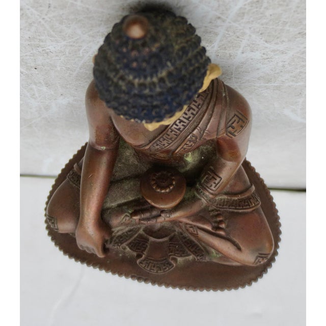 Bronze Buddha Figure For Sale - Image 4 of 7