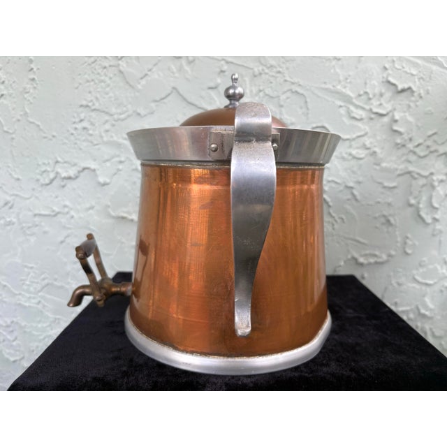 Copper Vintage Copper Hot Water Dispenser With Working Brass Spigot and Domed Lid For Sale - Image 8 of 12