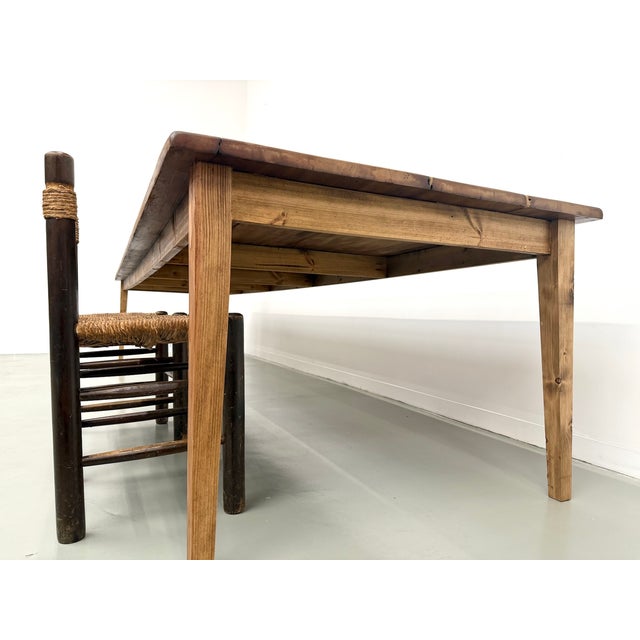Large Farmhouse Table in Chestnut, 1950s For Sale - Image 17 of 18