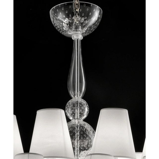 Early 21st Century Monumental Modern Transparent Murano Glass Chandelier by Simoeng for Simoeng For Sale - Image 5 of 8