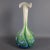 Modern Modern Wavy Green and Blue Murano Glass Vase by Carlo Moretti, 1970s For Sale - Image 3 of 11