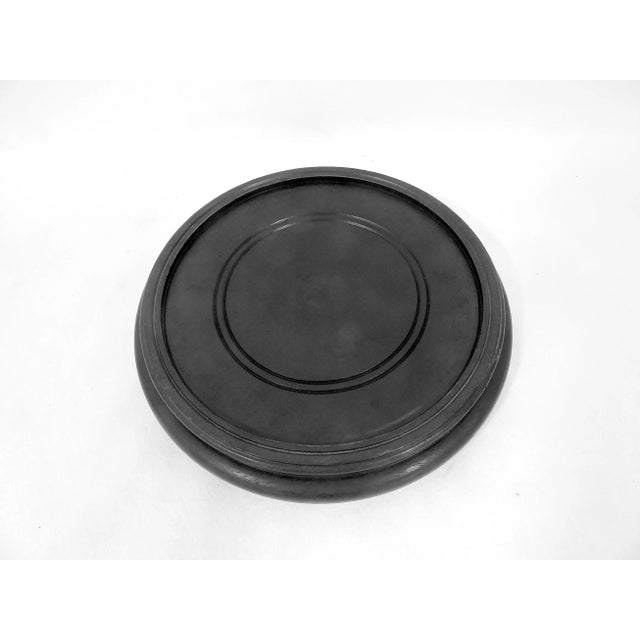 Large Chinese White and Yellow Famille Rose Butterfly Porcelain Bowl & Carved Rosewood Stand For Sale - Image 12 of 13