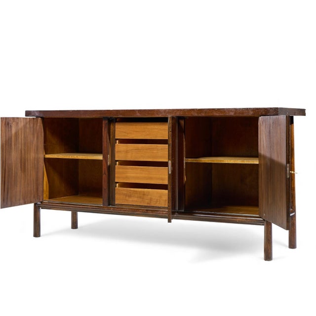 Mid 20th Century Robsjohn Gibbings for Widdicomb Walnut Credenza For Sale In Chicago - Image 6 of 10