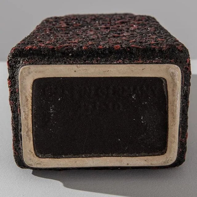 1960s Mid-Century Modern German Lava Glaze Vase For Sale - Image 4 of 13