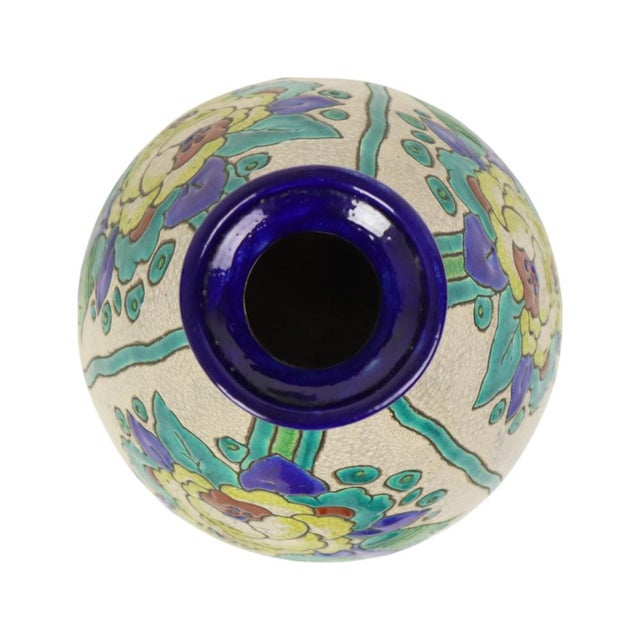 Art Deco Vase by Charles Catteau Boch from Boch Frères, 1920s For Sale - Image 3 of 17