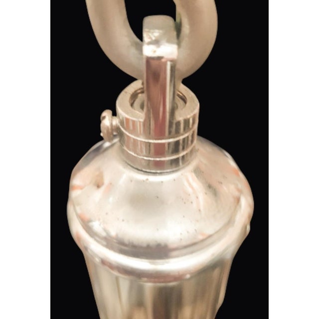 Murano Massive Italian Murano 12 Light Mercury Glass Curved Pipe Chandelier Light Fixture For Sale - Image 4 of 12