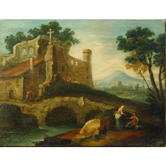 River Landscape is an original artwork realized by an artist near to the Venetian School of the second half of the XVIII...