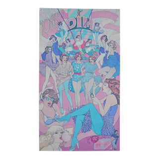 1977 Helene Majera for Dim “10 Years of Dim” French Fashion Advertising Poster For Sale