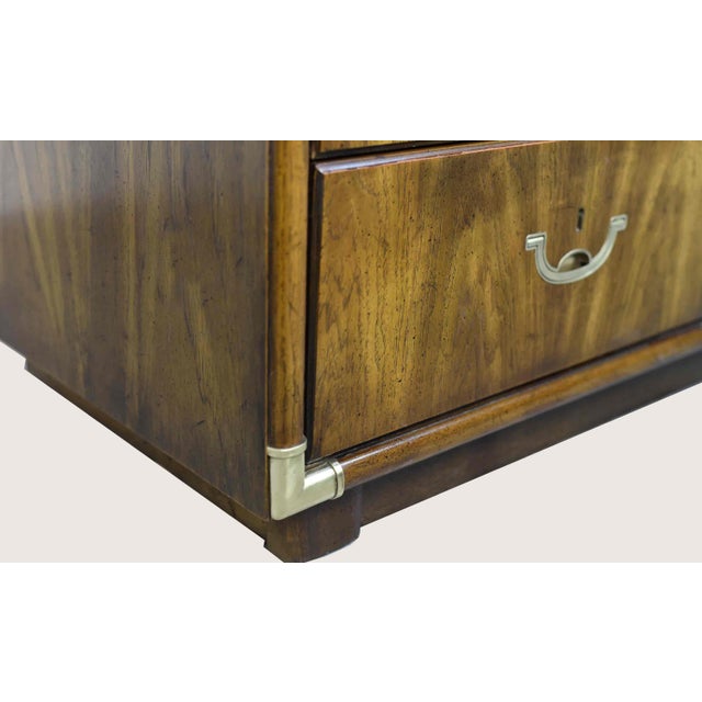 1970s Campaign Style 9 Drawer Dresser Accolade Collection by Drexel Furniture For Sale - Image 10 of 16