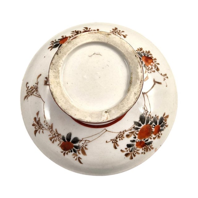 Meiji Japanese Kutani Aka-E and Kinran-De Teapot with Vase Stand, 1890, Set of 2 For Sale - Image 5 of 18