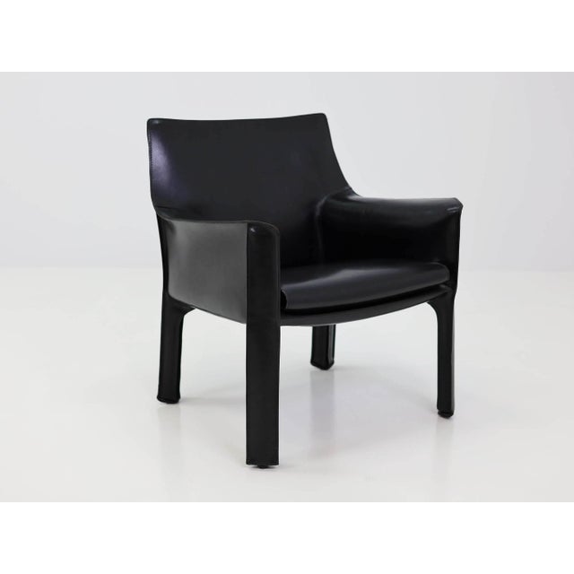 Industrial 414 CAB MAXI Low Armchair by Mario Bellini for Cassina, 1977, Set of 2 For Sale - Image 3 of 12
