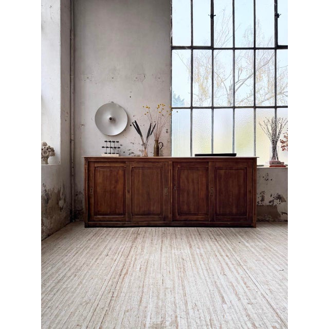 Oak Sideboard with Sliding Doors, 1900s For Sale - Image 3 of 18