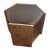 1960s Italian Hollywood Regency Burlwood Hexagon Coffee Accent Table For Sale