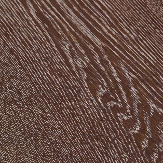 Wood French Cerused Oak Center Table, 1940s For Sale - Image 7 of 11