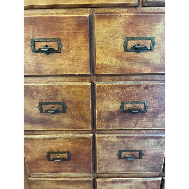Early 20th Century Wisconsin 28-Drawer Apothecary Cabinet For Sale - Image 4 of 8