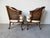 1960s Vintage French Provincial Louis XV-Style Carved Walnut & Cane Club Chairs – Pair For Sale - Image 4 of 13