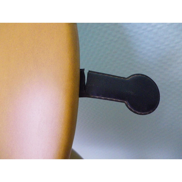 Black Sewing Box Ottoman in Faux Leather with Wooden Legs, 1960s For Sale - Image 8 of 10