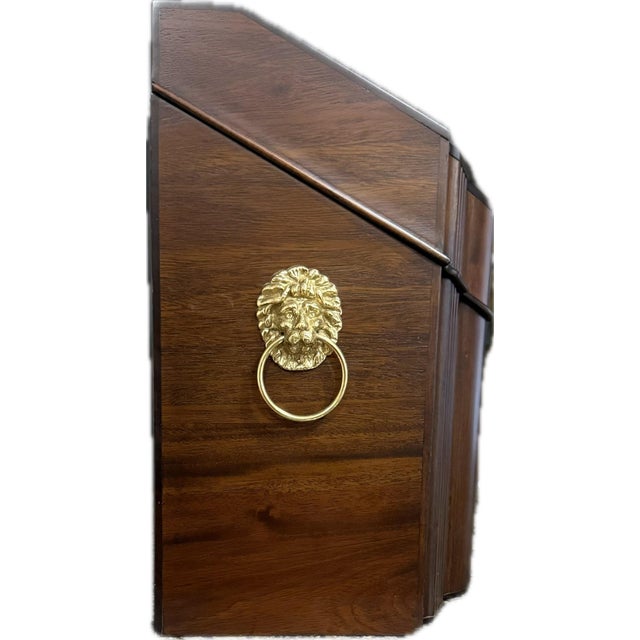 Mid 20th Century Vintage Pair of Georgian Style Mahogany Knife Boxes For Sale - Image 9 of 13