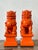 Vintage Lacquered Orange Foo Dogs - A Pair For Sale - Image 10 of 12