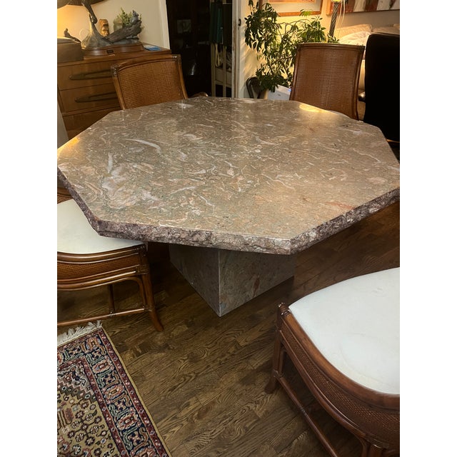 1980s 1980s Italian Marble Dining Table For Sale - Image 5 of 5