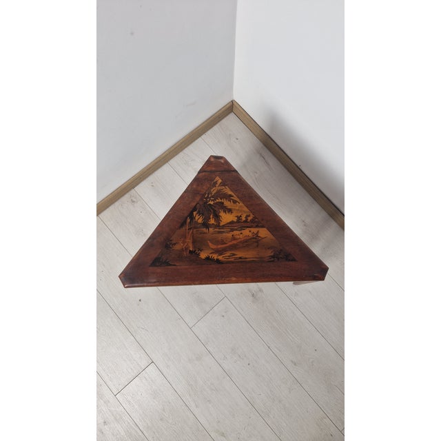 Nesting Tables in Inlaid Wood with Scenes of River Life, 1940s, Set of 4 For Sale - Image 15 of 17