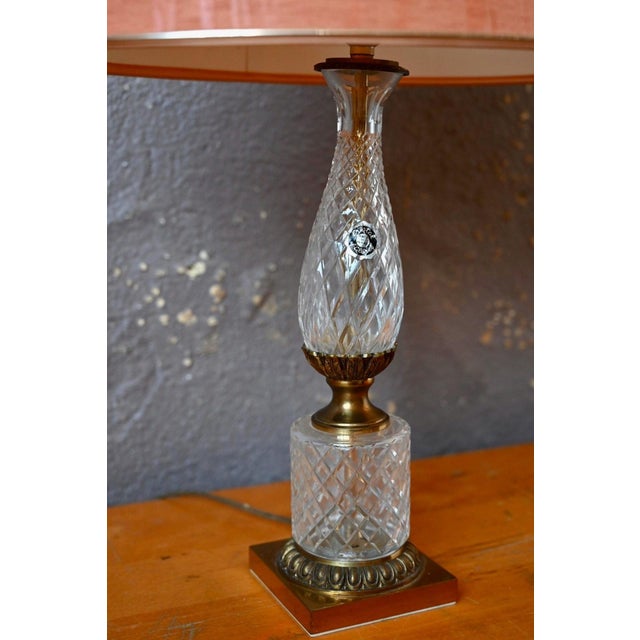 French Regency Hollywood Lamp in Albret Crystal, 1970s For Sale - Image 10 of 13