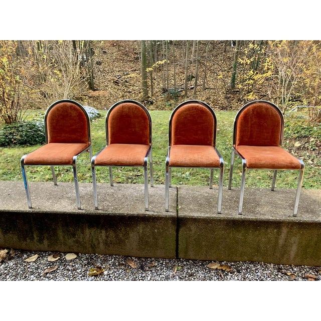 Space Age Side Chairs in the style of Maison Jansen, 1980s, Set of 4 For Sale - Image 9 of 18