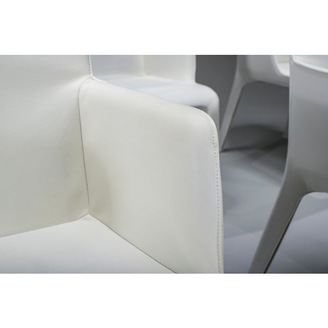 2000 - 2009 Gio Dining Chairs in Ecru Leather by Walter Knoll, Germany, 2000s, Set of 8 For Sale - Image 5 of 18