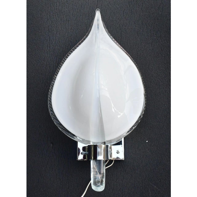 Glass Set of 2 Murano Wall Light by Franco Luce, 1970s For Sale - Image 7 of 17