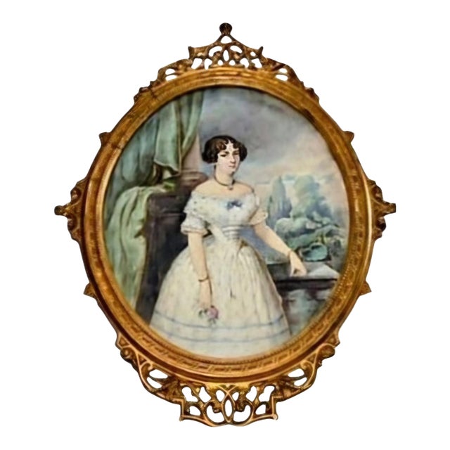Signed Portrait of a Young Lady - Eduard Ender, 19th Century For Sale