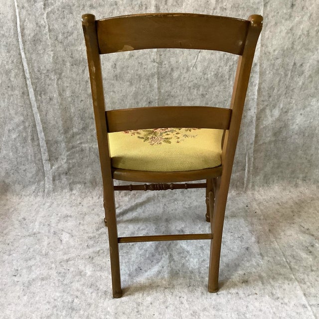 Vintage Needlepoint Chair For Sale - Image 6 of 10