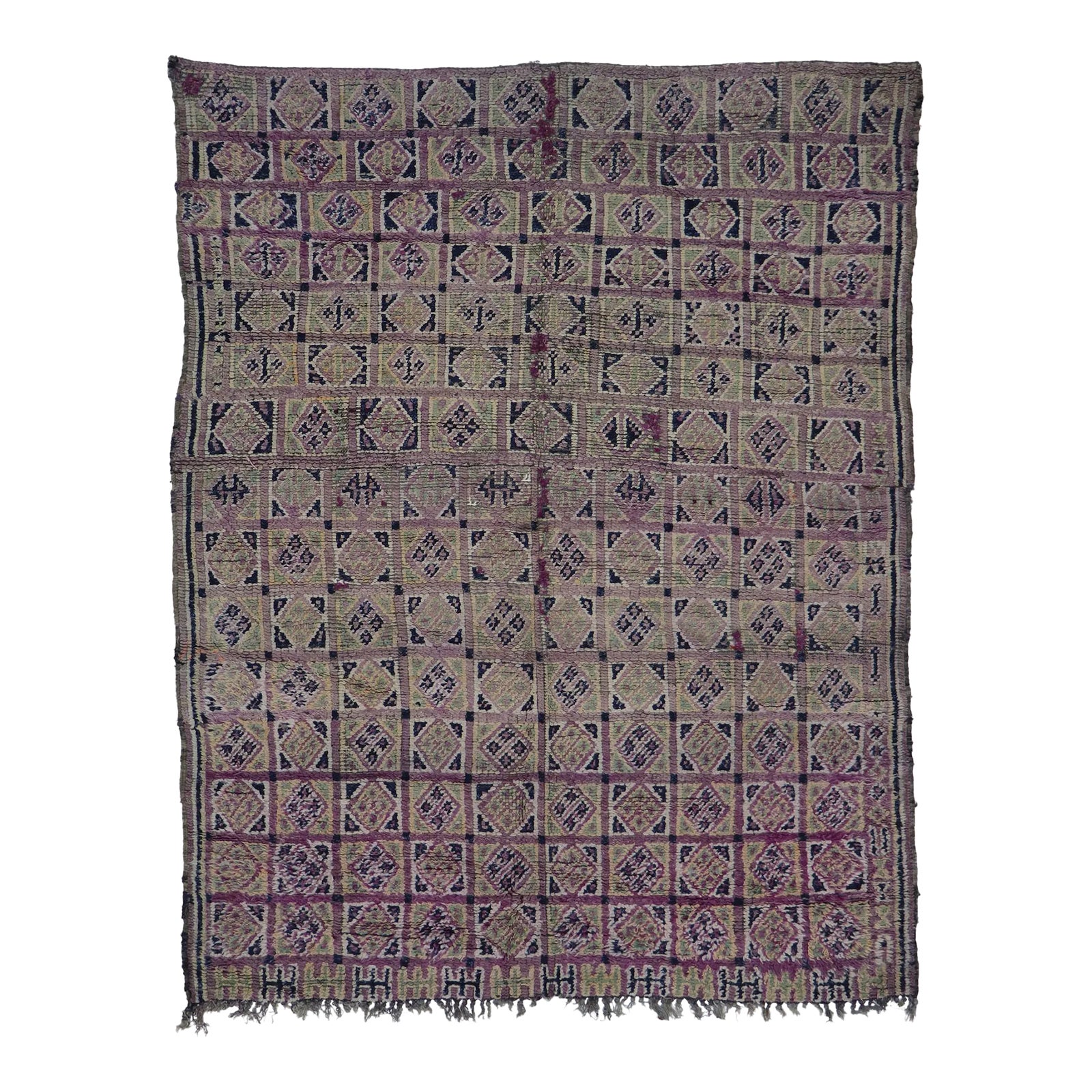 Vintage Berber Purple Moroccan Rug - 05'08 X 07'01 | Chairish