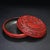 Wood Late 20th Century Carved Cinnabar Lacquer Box With Auspicious Symbols and Fish Motif For Sale - Image 7 of 9