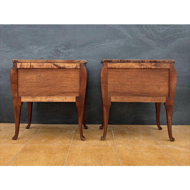 French Louis XV Style Bedside Tables, 1930s, Set of 2 For Sale - Image 12 of 13