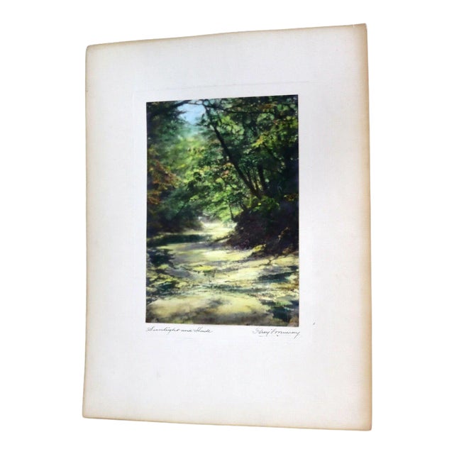 Percy Murray Sunlight and Shade Signed Vintage Photo For Sale