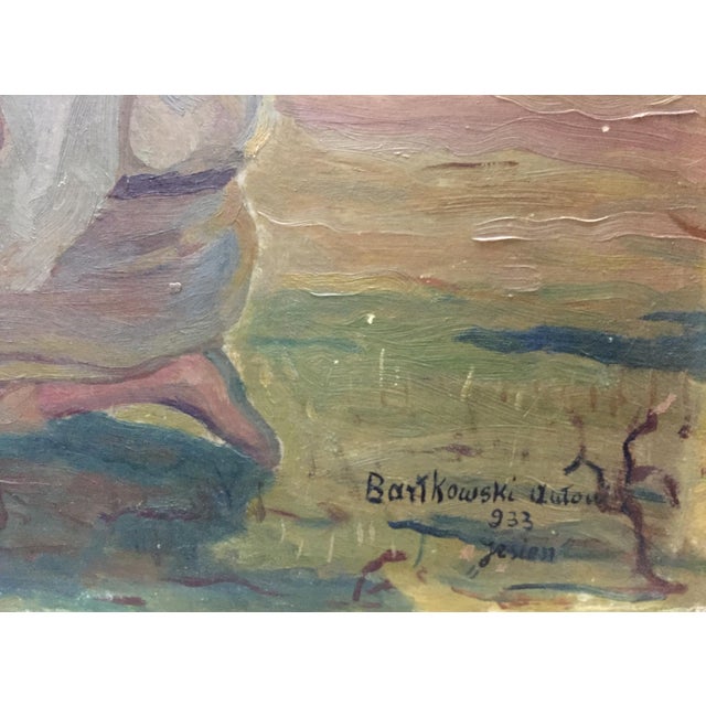 1950s Oil Painting Portrait of a Boy Bartkowski Anton For Sale - Image 4 of 9