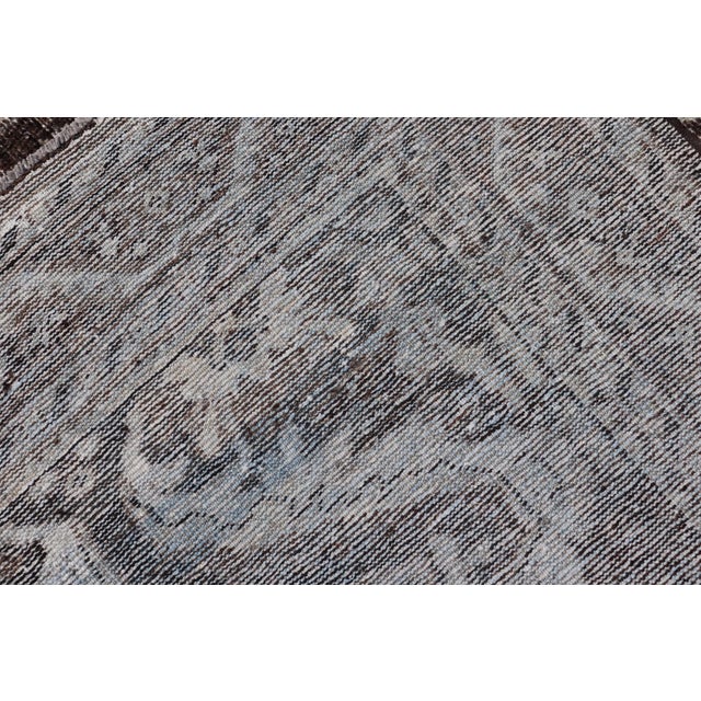 Antique Persian Mahal Gallery Runner With Bold Curvilinear Design 4'7 X 9'9 For Sale - Image 11 of 11