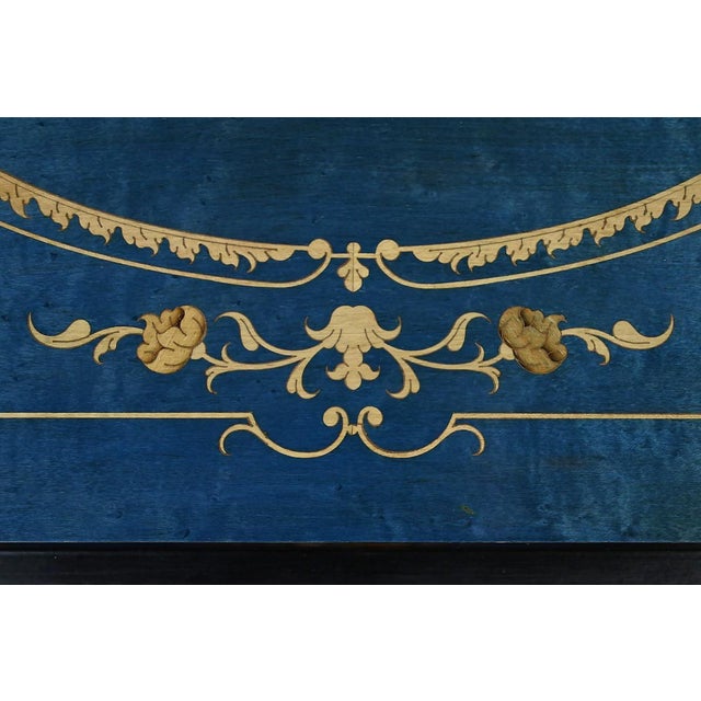 Blue Service Trolley in Sorente Marquetry, Italy, 1960s For Sale - Image 8 of 18