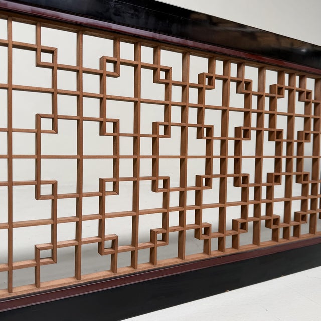 Japanese Ranma with Kumiko Lattice Serene Wall Panel, 1950s For Sale - Image 6 of 14