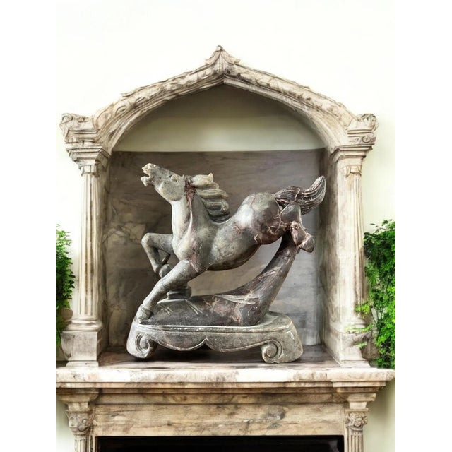 Vintage Natural Stone Horse Sculpture For Sale - Image 4 of 15