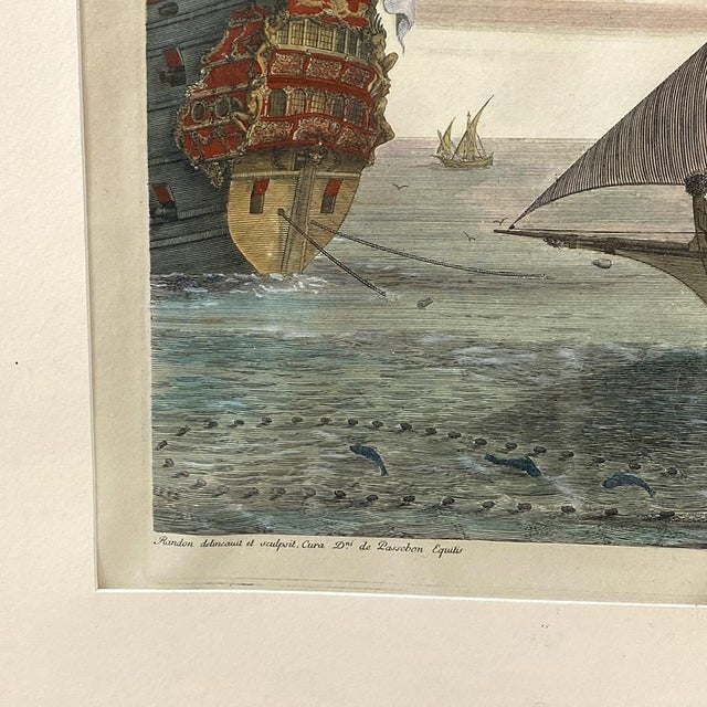 Mortier Jaillot, Boat, Fishing Tartane, The Neptune François, 1700s, Engraving, Framed For Sale - Image 4 of 10