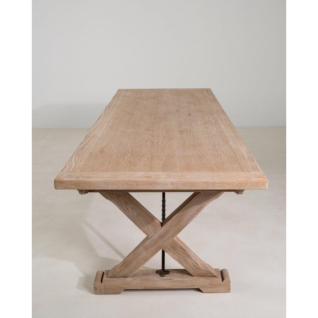19th Century France Antique White Wood Dining Table For Sale - Image 11 of 11