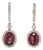 Natural Tourmaline Rubellite Diamond Earrings 18k Gold 6.62 TCW Certified For Sale
