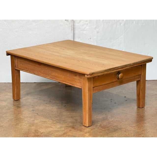 Early 20th Century French Rectangular Low or Coffee Table of Pine For Sale - Image 5 of 12