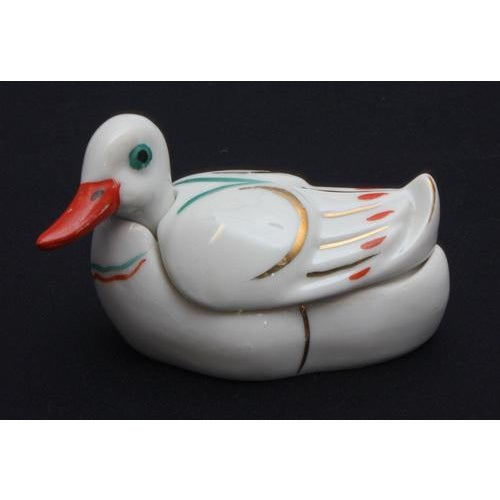 Porcelain Mustard Utensil Duck For Sale - Image 14 of 14