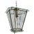 Vintage Italian Lantern in Crystal Cut Glass and Brass, 1950s For Sale
