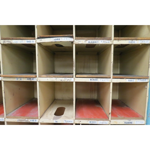 Vintage Mid Century Post Office Metal Postal Sorting Table, Sorting