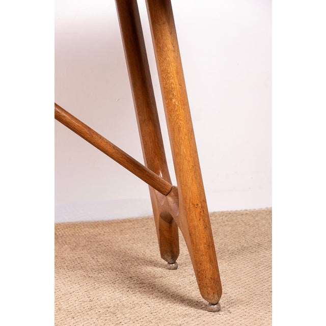 Large Extendable Oak Dining Table by Guillerme and Chambron for Votre Maison, 1960 For Sale - Image 10 of 18