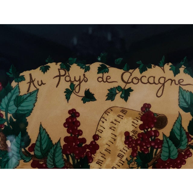 Hermès Vintage Hermes Au Pays De Cocagne Framed Scarf For Sale - Image 4 of 6