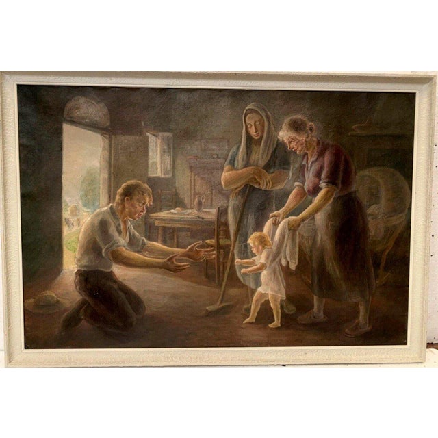 Lively Scene, 20th Century, Oil on Canvas For Sale - Image 15 of 15